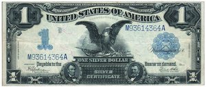 obverse: STATI UNITI - 1 Dollaro Aquila - Sigillo Azzurro Lincoln e Grant.