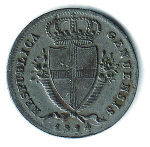 reverse: GENOVA Repubblica Genovese - 2 Soldi 1814