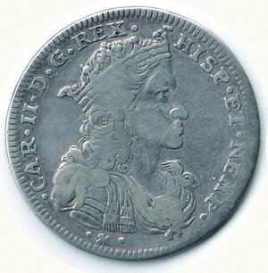 obverse: NAPOLI - Carlo II  (1674-1700) - ½ Ducato 50 gr. 1693.
