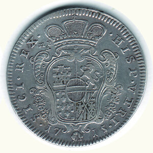 reverse: NAPOLI - Carlo VI (1711-1734) - ½ Ducato 1715 - MIR 322/1.