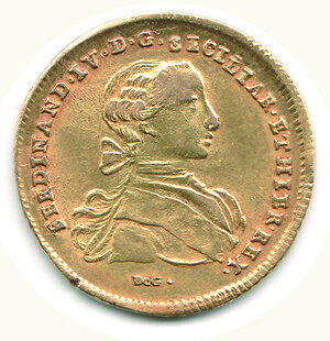 obverse: NAPOLI - Ferdinando IV - 6 Ducati 1766.