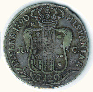 reverse: NAPOLI - Ferdinando IV - Piastra 1790.