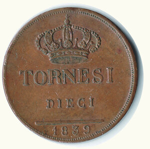 reverse: NAPOLI Ferdinando II - 10 Tornesi 1839