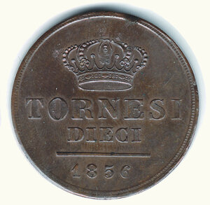 reverse: NAPOLI Ferdinando II - 10 Tornesi 1856