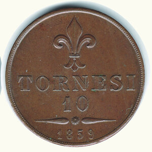 reverse: NAPOLI - Francesco II - 10 Tornesi 1859