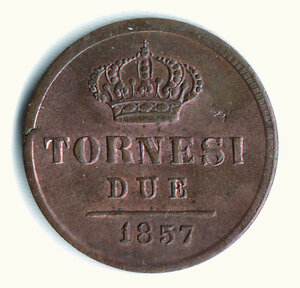 reverse: NAPOLI - Ferdinando II - 2 Tornesi 1857.