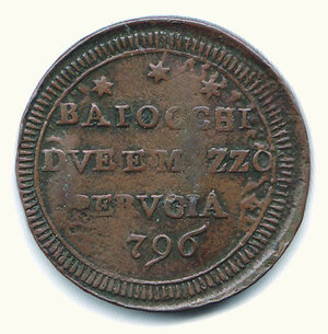 reverse: PERUGIA - Pio VI - San Pietrino 1796.