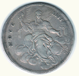 reverse: ROMA - Benedetto XIV - Scudo A. XIV 1753.