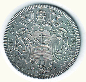 reverse: ROMA - Clemente XIV (1769-1774) - Testone 1771 A. V - Eccezionale - Berman 2931.