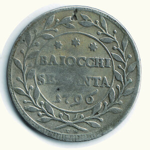 reverse: ROMA PIO VI - 60 Baiocchi 1796