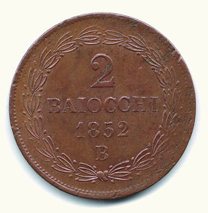 reverse: BOLOGNA - Pio IX (1846-1878) - 2 Baiocchi 1852.