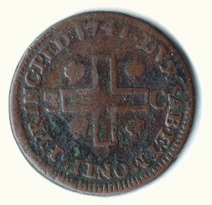 reverse: SAVOIA - Carlo Emanuele III (1730-1773) - 3 Cagliaresi 1741 - Nuovo Cudazzo 1077.