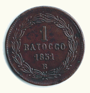 reverse: BOLOGNA - Pio IX - Baiocco 1851.