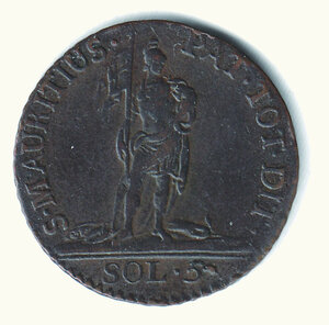 reverse: SAVOIA - VITTORIO AMEDEO III - 5 Soldi  1794.