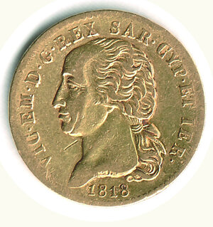 obverse: SAVOIA - Vittorio Emanuele I (1802-1821) - 20 Lire 1818.