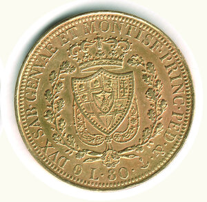 reverse: SAVOIA - Carlo Felice - 80 Lire 1824 Ge