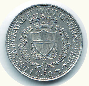 reverse: SAVOIA - Carlo Felice - 50 Cent. 1826 To - Bell’esemplare.
