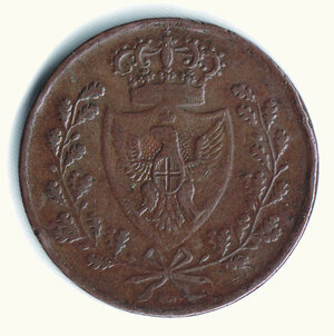 obverse: SAVOIA - Vittorio Emanuele II - Re eletto - 5 Cent. 1826 - Senza segno di Zecca.