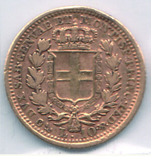 reverse: SAVOIA - Carlo Alberto - 10 Lire 1833 Ge - Sigillata Foglino.
