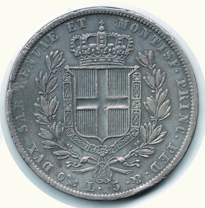 reverse: SAVOIA - CARLO ALBERTO (1831-1849) - 5 Lire 1836 Ge