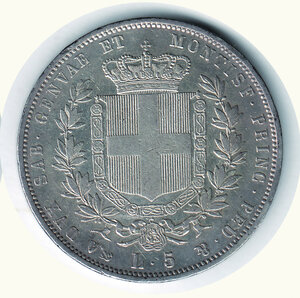 reverse: SAVOIA - Vittorio Emanuele II - 5 Lire 1852 Ge.