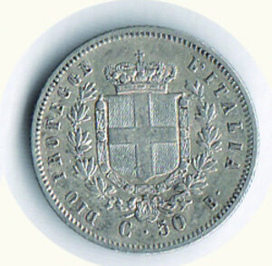 reverse: SAVOIA - Vittorio Emanuele II - Re eletto - 50 Cent. 1859