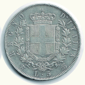 reverse: SAVOIA - VITTORIO EMANUELE II - 5 Lire 1865 To.