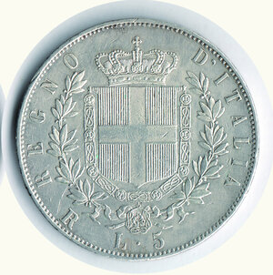 reverse: SAVOIA - Vittorio Emanuele II - 5 Lire 1877.