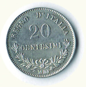 reverse: SAVOIA - Vittorio Emanuele II - 20 Cent. 1863 Mi - Valore.
