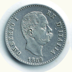 obverse: SAVOIA - Umberto I - 50 Cent. 1889.