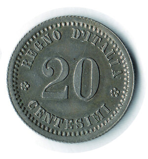 reverse: UMBERTO I - 20 Centesimi 1893