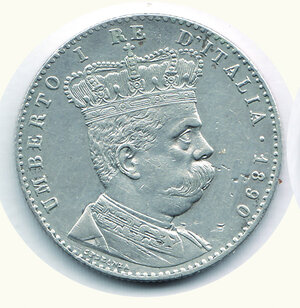 obverse: SAVOIA - Umberto I - Colonia Eritrea - 2 Lire 1890.