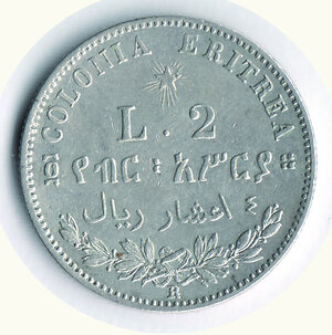 reverse: SAVOIA - Umberto I - Colonia Eritrea - 2 Lire 1890.