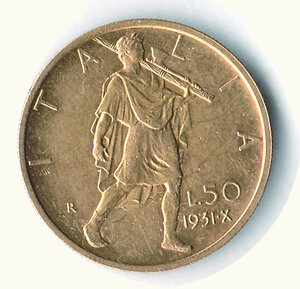 reverse: SAVOIA - Vittorio Emanuele III - 50 Lire 1931 /X.