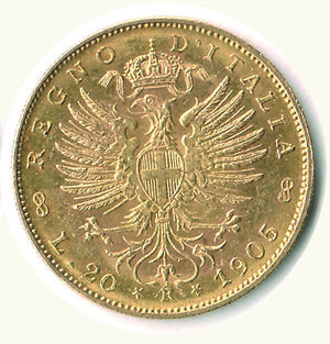 reverse: VITTORIO EMANUELE III - 20 Lire 1905