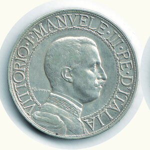 obverse: SAVOIA - Vittorio Emanuele III - 2 Lire 1908.