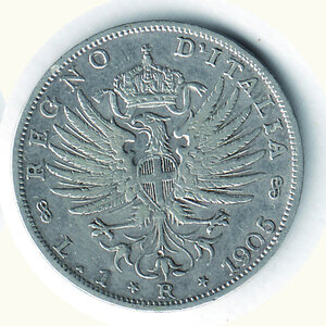 reverse: SAVOIA - Vittorio Emanuele III - Lira 1905.