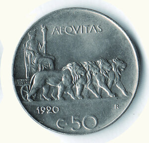 reverse: SAVOIA - Vittorio Emanuele III - 50 Cent. 1920 - Liscio.