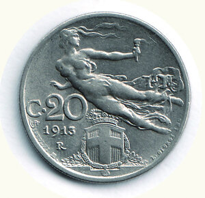 reverse: SAVOIA - Vittorio Emanuele III - 20 Cent. 1913.