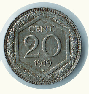reverse: VITTORIO EMANUELE III - 20 centesimi 1919