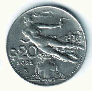 reverse: SAVOIA - Vittorio Emanuele III - 20 Cent. 1921.