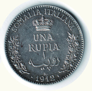 reverse: SAVOIA - Vittorio Emanuele III - Rupia 1912 - Bella patina riposata.
