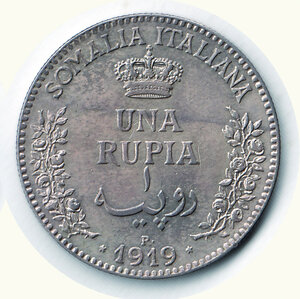reverse: SAVOIA - Vittorio Emanuele III - Rupia 1919 - Patinata.