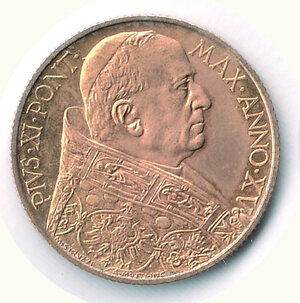 obverse: CITTA’ DEL VATICANO - Pio XI (1922-1939) - 100 Lire 1936.