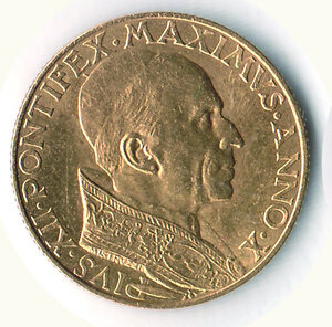 obverse: CITTA’ DEL VATICANO - Pio XII (1939-1958) - 100 Lire1948.