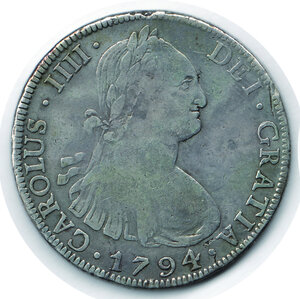obverse: BOLIVIA Carlo IV (1788-1808) - 8 Reales 1794