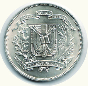 reverse: DOMINICANA - Giochi centroamericani - 1 Peso 1974.