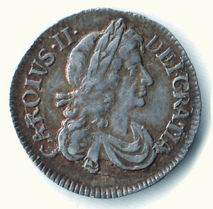 obverse: INGHILTERRA - CARLO II (1660 -1685) - 3 Pence 1679 - Seaby  3386.