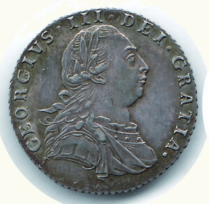 obverse: INGHILTERRA - Giorgio III (1760-1820) - da 6 Pence 1787 - Seaby 3749.