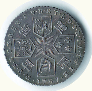 reverse: INGHILTERRA - Giorgio III (1760-1820) - da 6 Pence 1787 - Seaby 3749.
